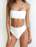 Quick selling explosive edition, fashionable chest wrapped + triangle shorts, bikini split swimsuit, sportswear 6 color spot - moojoy
