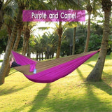 270*140cm Backpacking Hammock - Portable Nylon Parachute Outdoor Double Hammock - moojoy
