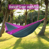 270*140cm Backpacking Hammock - Portable Nylon Parachute Outdoor Double Hammock - moojoy