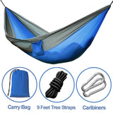 270*140cm Backpacking Hammock - Portable Nylon Parachute Outdoor Double Hammock - moojoy