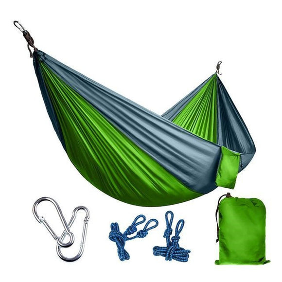 270*140cm Backpacking Hammock - Portable Nylon Parachute Outdoor Double Hammock - moojoy