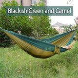 270*140cm Backpacking Hammock - Portable Nylon Parachute Outdoor Double Hammock - moojoy