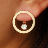2022 New Crystal Flower Drop Earrings for Women Fashion Jewelry Gold colour Rhinestones Earrings Gift for Party Best Friend