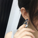 2022 New Crystal Flower Drop Earrings for Women Fashion Jewelry Gold colour Rhinestones Earrings Gift for Party Best Friend