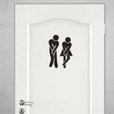 Funny Smile Bathroom Wall Stickers Toilet Home Decoration Waterproof Wall Decals For Toilet Sticker Decorative Poster Home Decor - moojoy