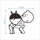Funny Smile Bathroom Wall Stickers Toilet Home Decoration Waterproof Wall Decals For Toilet Sticker Decorative Poster Home Decor - moojoy