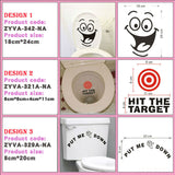 Funny Smile Bathroom Wall Stickers Toilet Home Decoration Waterproof Wall Decals For Toilet Sticker Decorative Poster Home Decor - moojoy