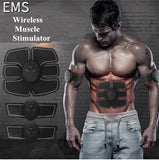 EMS Wireless Muscle Stimulator Trainer Smart Fitness Abdominal Training Electric Weight Loss Stickers Body Slimming Belt Unisex - moojoy
