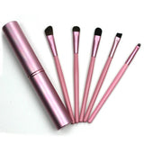 5pcs Travel Portable Mini Eye Makeup Brushes Set Reals Eyeshadow Eyeliner Eyebrow Brush Lip Make Up Brushes kit Professional - moojoy