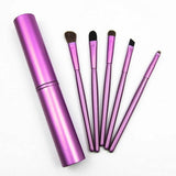 5pcs Travel Portable Mini Eye Makeup Brushes Set Reals Eyeshadow Eyeliner Eyebrow Brush Lip Make Up Brushes kit Professional - moojoy