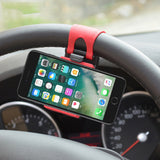 Car Steering Wheel Car Phone Holder Stand GPS Navigation Drive Bike Handlebar Clip Mount Bunt Bracket For iPhone Samsung Xiaomi - moojoy