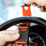 Car Steering Wheel Car Phone Holder Stand GPS Navigation Drive Bike Handlebar Clip Mount Bunt Bracket For iPhone Samsung Xiaomi - moojoy