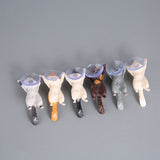 Phone Holder Cute Cat Support Resin Mobile Phone Holder Stand Sucker Tablets Desk Sucker Design high quality Smartphone Holder - moojoy