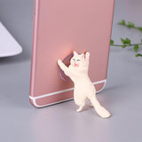 Phone Holder Cute Cat Support Resin Mobile Phone Holder Stand Sucker Tablets Desk Sucker Design high quality Smartphone Holder - moojoy
