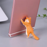 Phone Holder Cute Cat Support Resin Mobile Phone Holder Stand Sucker Tablets Desk Sucker Design high quality Smartphone Holder - moojoy