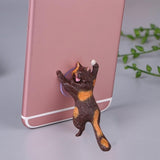 Phone Holder Cute Cat Support Resin Mobile Phone Holder Stand Sucker Tablets Desk Sucker Design high quality Smartphone Holder - moojoy