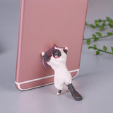 Phone Holder Cute Cat Support Resin Mobile Phone Holder Stand Sucker Tablets Desk Sucker Design high quality Smartphone Holder - moojoy