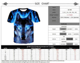 Newest Wolf 3D Print Animal Cool Funny T-Shirt Men Short Sleeve Summer Tops T Shirt Tshirt Male Fashion T-shirt male 4XL - moojoy