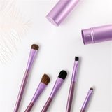 5pcs Travel Portable Mini Eye Makeup Brushes Set Reals Eyeshadow Eyeliner Eyebrow Brush Lip Make Up Brushes kit Professional - moojoy