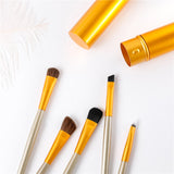 5pcs Travel Portable Mini Eye Makeup Brushes Set Reals Eyeshadow Eyeliner Eyebrow Brush Lip Make Up Brushes kit Professional - moojoy