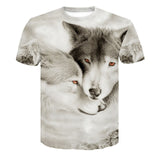 Newest Wolf 3D Print Animal Cool Funny T-Shirt Men Short Sleeve Summer Tops T Shirt Tshirt Male Fashion T-shirt male 4XL - moojoy