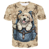 Newest Wolf 3D Print Animal Cool Funny T-Shirt Men Short Sleeve Summer Tops T Shirt Tshirt Male Fashion T-shirt male 4XL - moojoy
