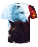 Newest Wolf 3D Print Animal Cool Funny T-Shirt Men Short Sleeve Summer Tops T Shirt Tshirt Male Fashion T-shirt male 4XL - moojoy