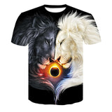 Newest Wolf 3D Print Animal Cool Funny T-Shirt Men Short Sleeve Summer Tops T Shirt Tshirt Male Fashion T-shirt male 4XL - moojoy