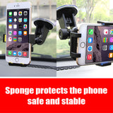 Car Phone Holder For iPhone Samsung Cell Mobile Phone Stand Mount Holder For Phone In Car Air Vent Windshield Support Smartphone - moojoy