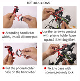 Full Aluminium Alloy Mobile Phone Holder Stands For Bicycle Motorcycle Metal Mountain Bike Road Bike Phone Holder for iphone 6 8 - moojoy