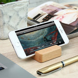 Wooden Phone Holder Stand For iPhone Xr Xs X 8 Mobile Phone Stand For Samsung S9 S8 iPad Tablet Stand Desk Phone Holder - moojoy
