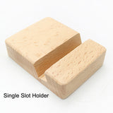 Wooden Phone Holder Stand For iPhone Xr Xs X 8 Mobile Phone Stand For Samsung S9 S8 iPad Tablet Stand Desk Phone Holder - moojoy