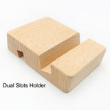 Wooden Phone Holder Stand For iPhone Xr Xs X 8 Mobile Phone Stand For Samsung S9 S8 iPad Tablet Stand Desk Phone Holder - moojoy