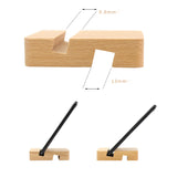 Wooden Phone Holder Stand For iPhone Xr Xs X 8 Mobile Phone Stand For Samsung S9 S8 iPad Tablet Stand Desk Phone Holder - moojoy