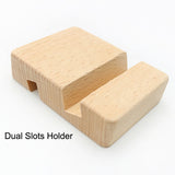 Wooden Phone Holder Stand For iPhone Xr Xs X 8 Mobile Phone Stand For Samsung S9 S8 iPad Tablet Stand Desk Phone Holder - moojoy