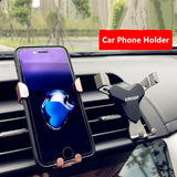 Universal Car Phone Holder For Phone In Car Air Vent Mount Stand No Magnetic Mobile Holder For iPhone Smartphone Gravity Bracket - moojoy