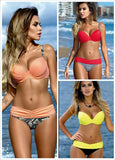 Swimwear Women Bikini S-XXL Biquini Swim Suit Underwire Push Up Swimsuit Female Beachwear Swimming Plaid Sexy Bikini Women - moojoy